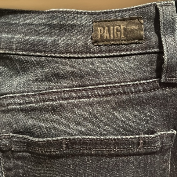 Women's Paige Skyline Straight Dark Blue Jeans 27 - Picture 8 of 10